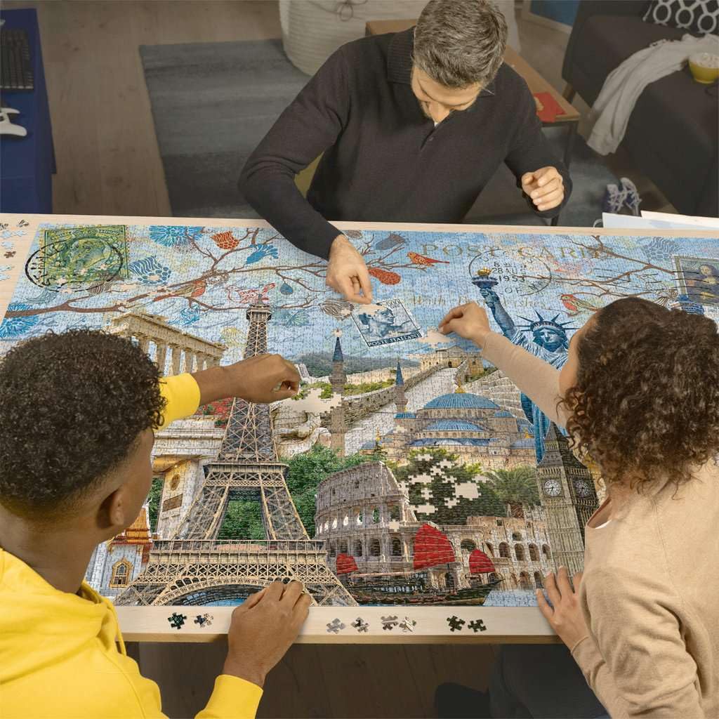 Ravensburger Big City Collage 5000-Piece Jigsaw Puzzle – Stunning Global Skylines, Premium Quality