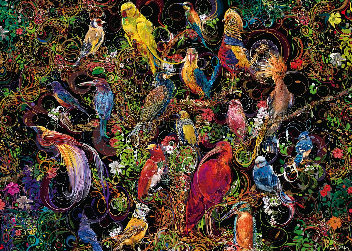 Ravensburger Birds of Art 1000-Piece Puzzle — Unique Artwork, Interlocking Fit, FSC Certified