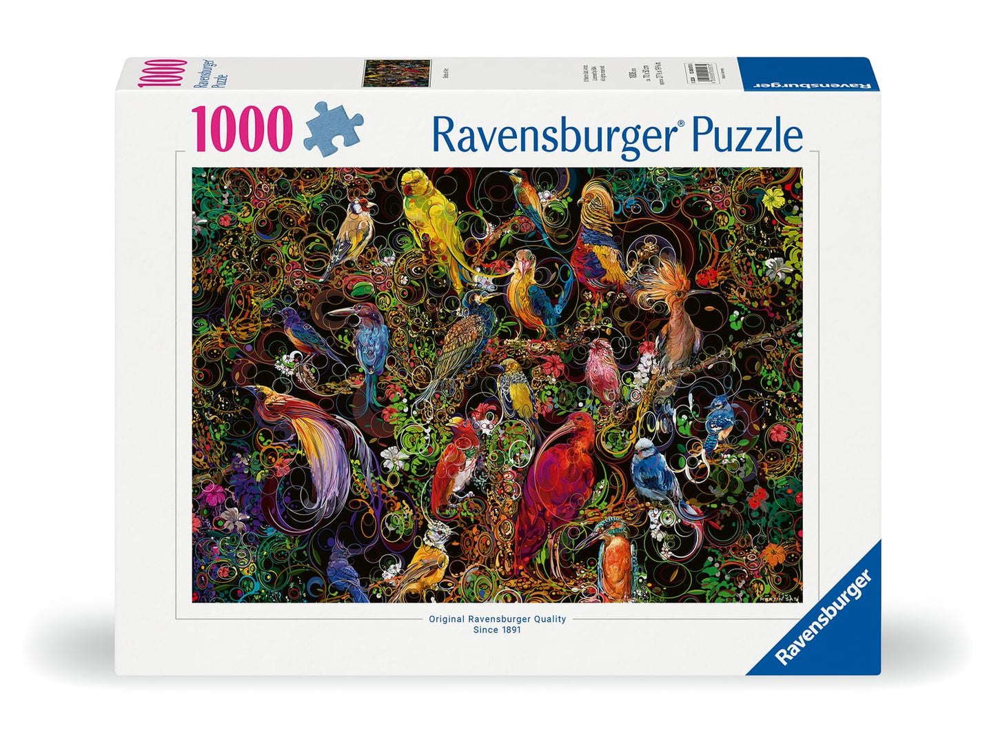 Ravensburger Birds of Art 1000-Piece Puzzle — Unique Artwork, Interlocking Fit, FSC Certified