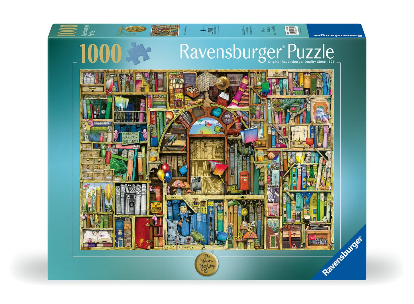 Ravensburger The Bizarre Bookshop 2 — 1000 Piece Jigsaw Puzzle for Adults | Made in Germany