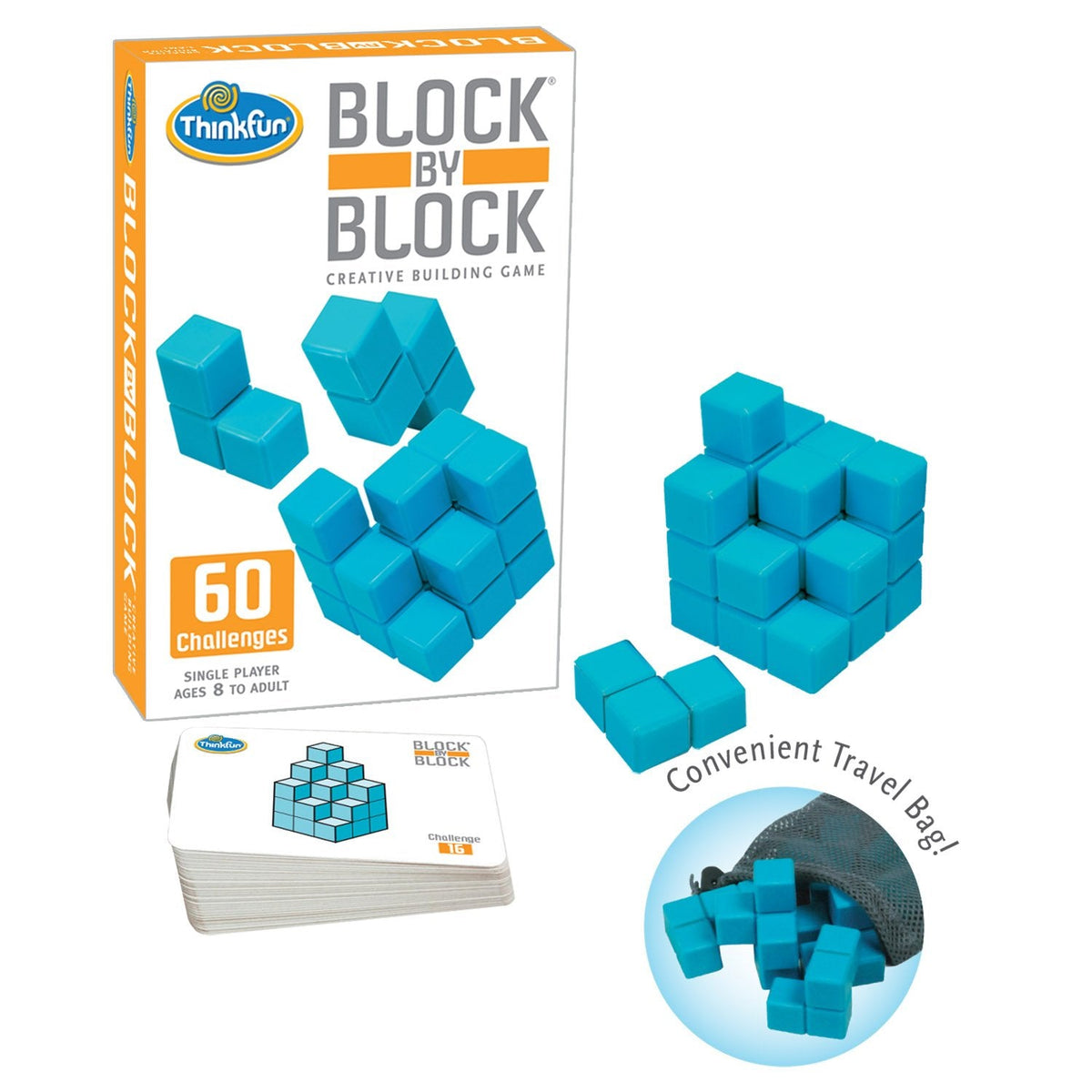 Ravensburger Block by Block – Engaging 3D Puzzle Game for Ages 8+ | Travel-Ready with Storage Bag