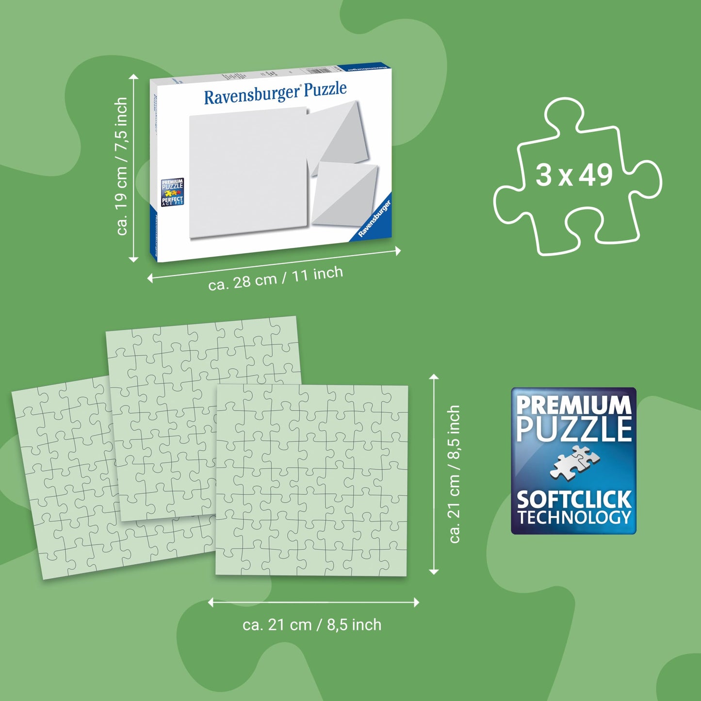 Ravensburger Bluey Toys - 3x 49-Piece Puzzles for Kids 5+