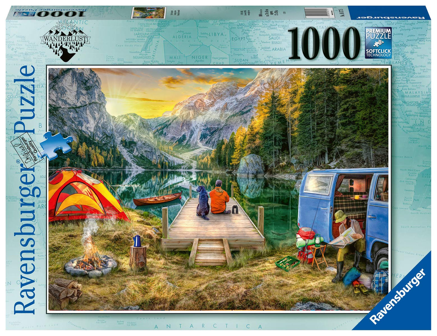 Ravensburger Calm Campsite Puzzle – 1000 Pieces, Softclick, FSC Certified (70 x 50 cm)