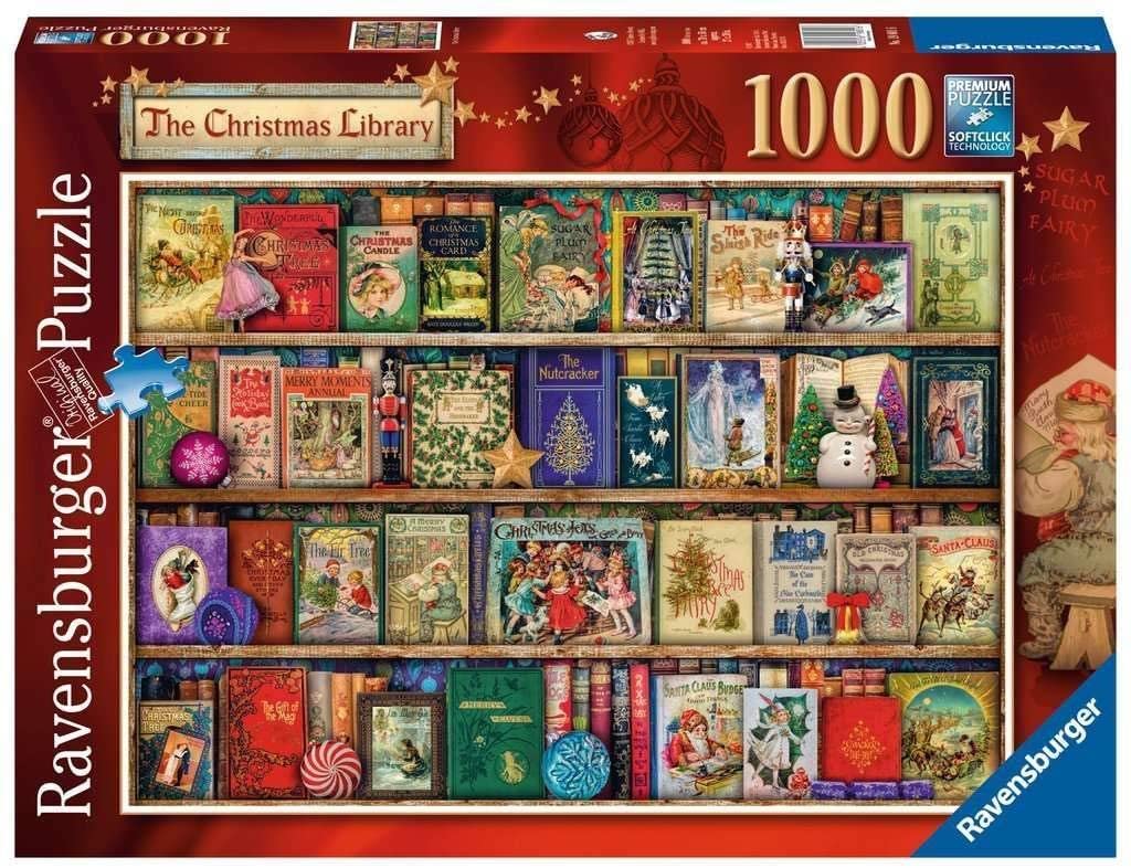 Ravensburger The Christmas Library 1000-Piece Jigsaw Puzzle | Premium Quality