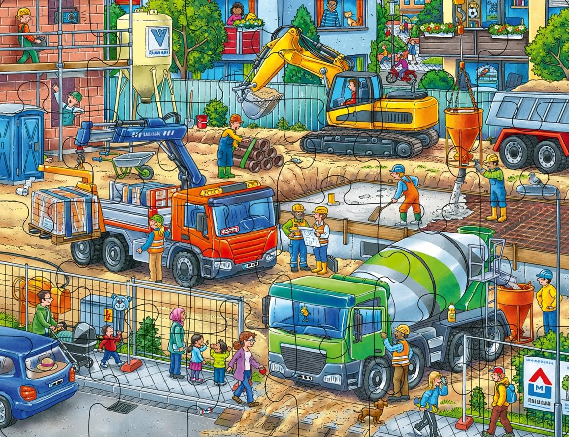 Ravensburger Construction Site 24-Piece Frame Puzzle for Kids 4+