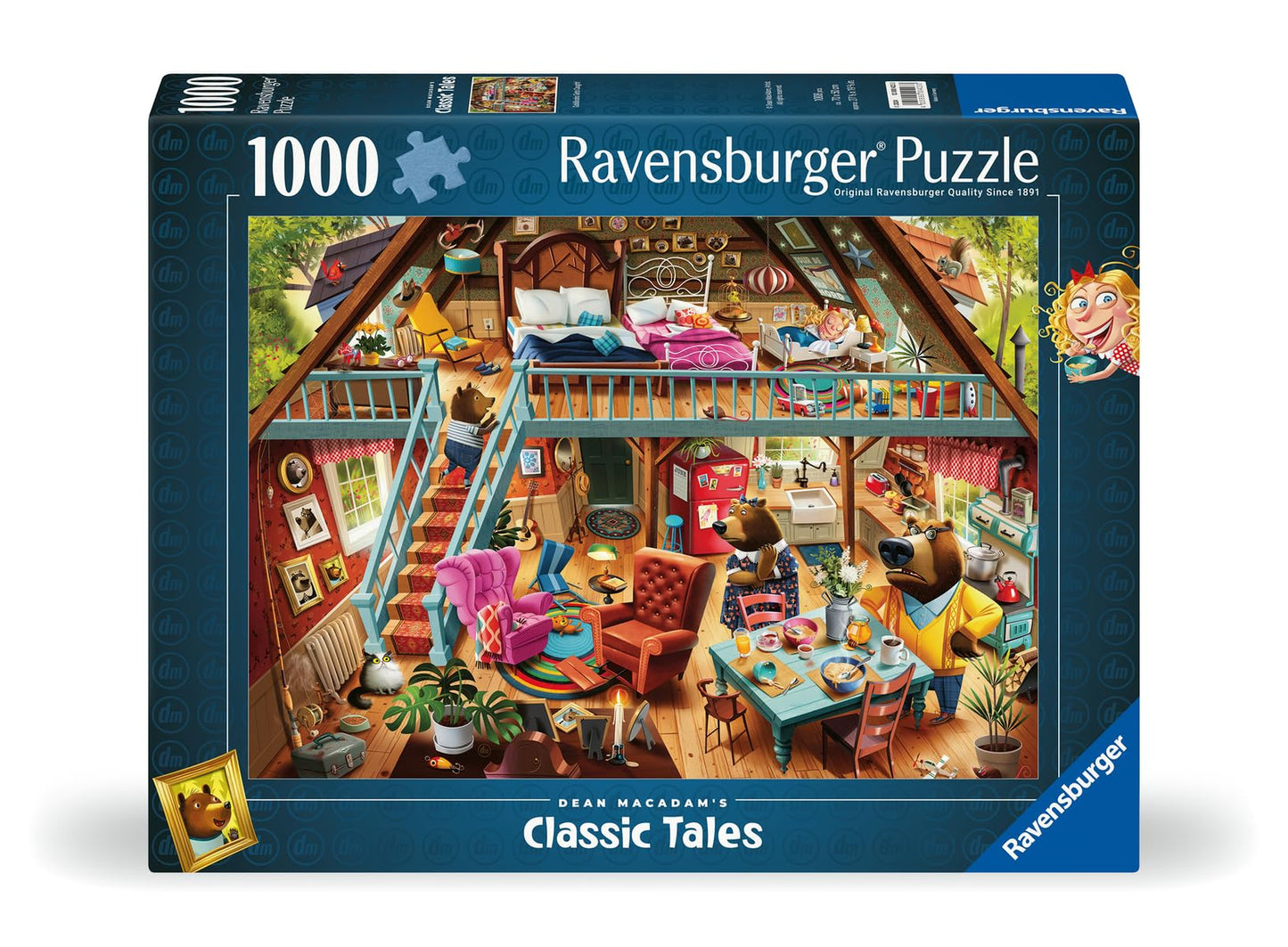 Ravensburger Dean MacAdam Goldilocks Gets Caught! 1000-Piece Puzzle – Made in Germany
