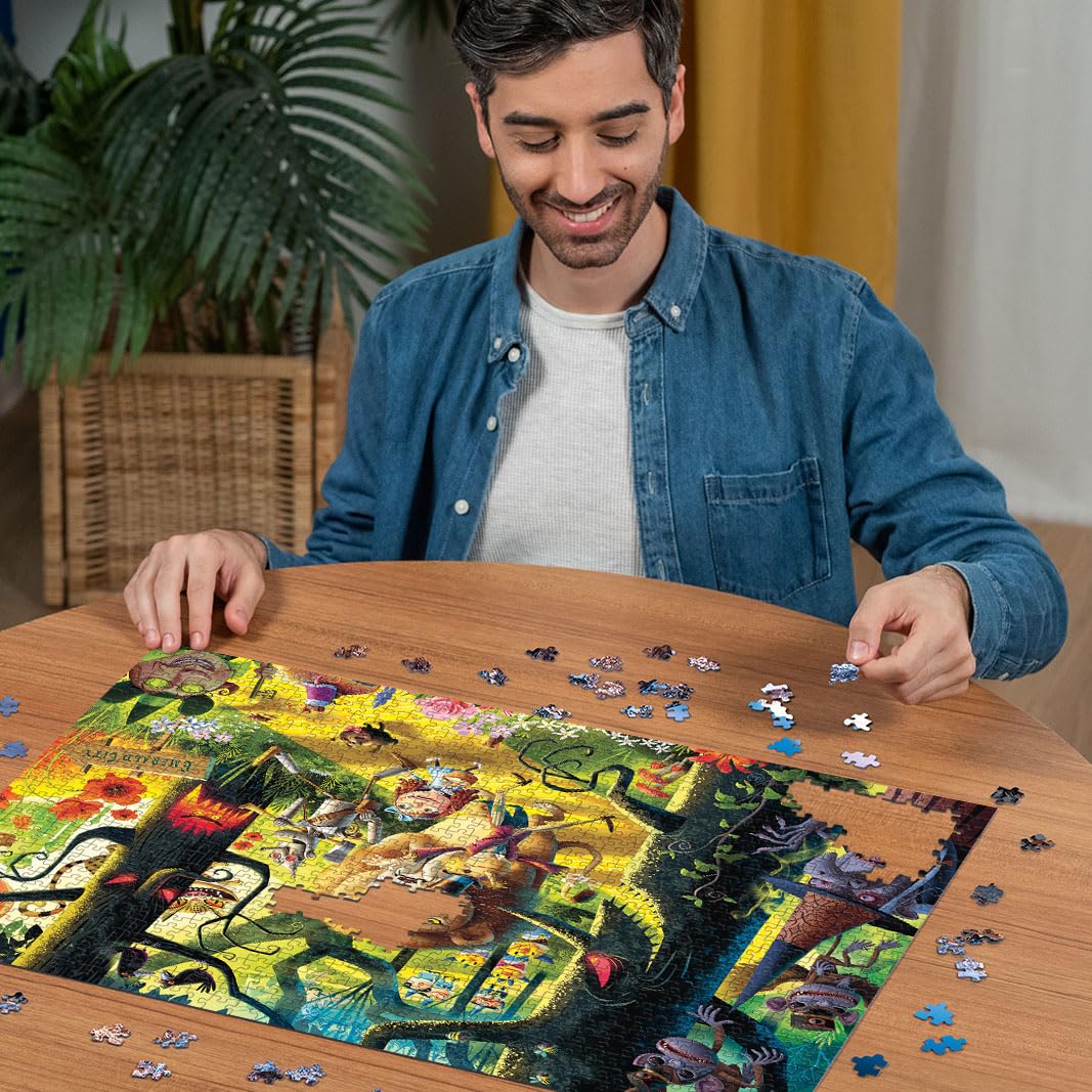 Ravensburger Dean MacAdam Lions & Tigers & Bears Oh My! 1000-Piece Puzzle for Adults – German Craft, Perfect Interlock