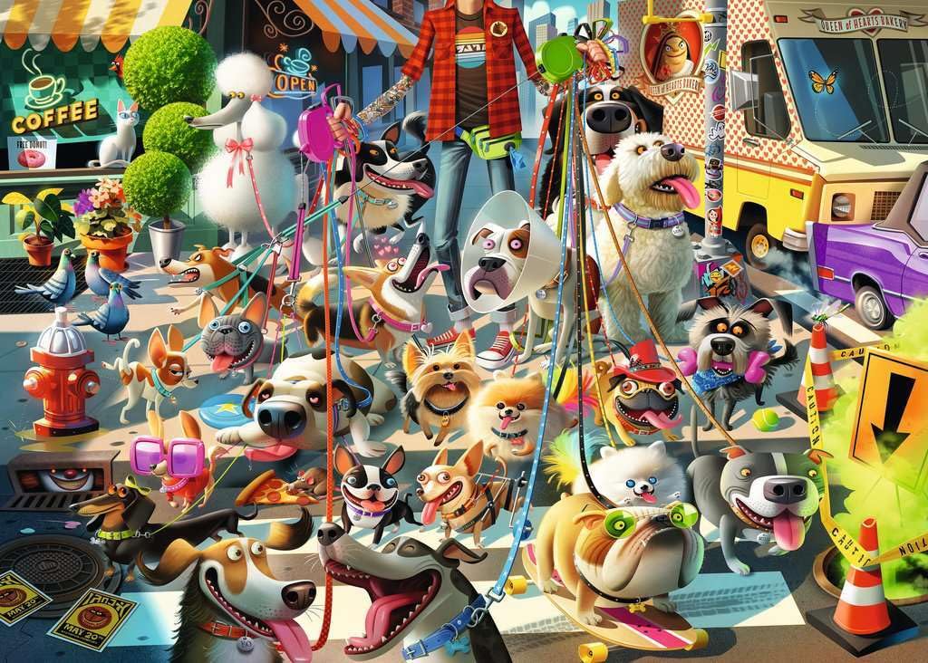 Ravensburger The Dog Walker 1000-Piece Jigsaw Puzzle | Premium Quality for Adults