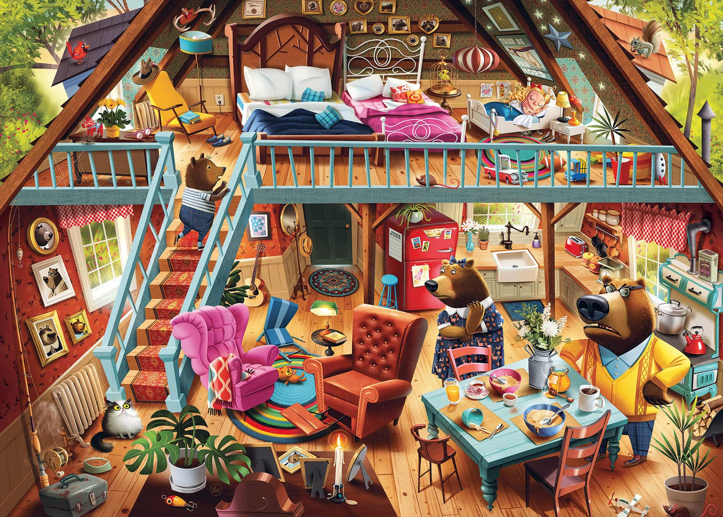 Ravensburger Goldilocks Gets Caught! 1000-Piece Puzzle for Adults | Softclick Technology, Matte Finish, FSC Certified