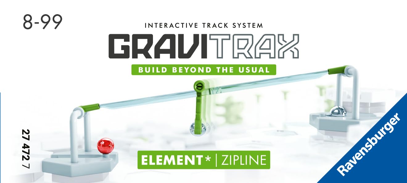 Ravensburger GraviTrax Element Zipline – Extend Distances, Connect Track Sections