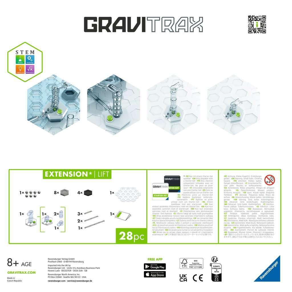 Ravensburger GraviTrax Lifter Expansion Set — Marble Run & STEM Toy for Ages 8+ | Compatible with All GraviTrax Systems