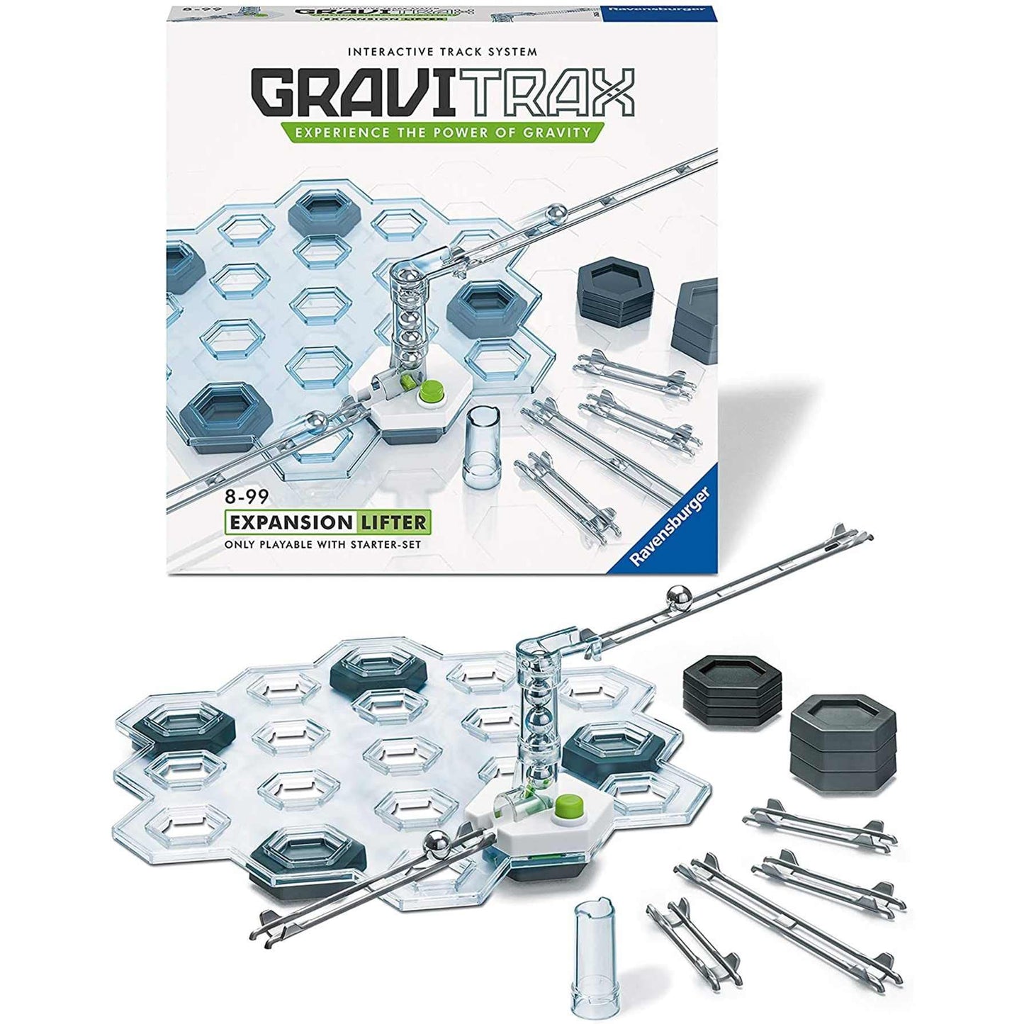 Ravensburger Gravitrax Lifter Expansion Set – Button-Operated Elevator for Marble Runs