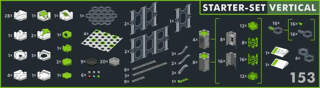 Ravensburger GraviTrax PRO Vertical Starter Set – Gravity & Magnetic Marble Run STEM Toy (Ages 8+)