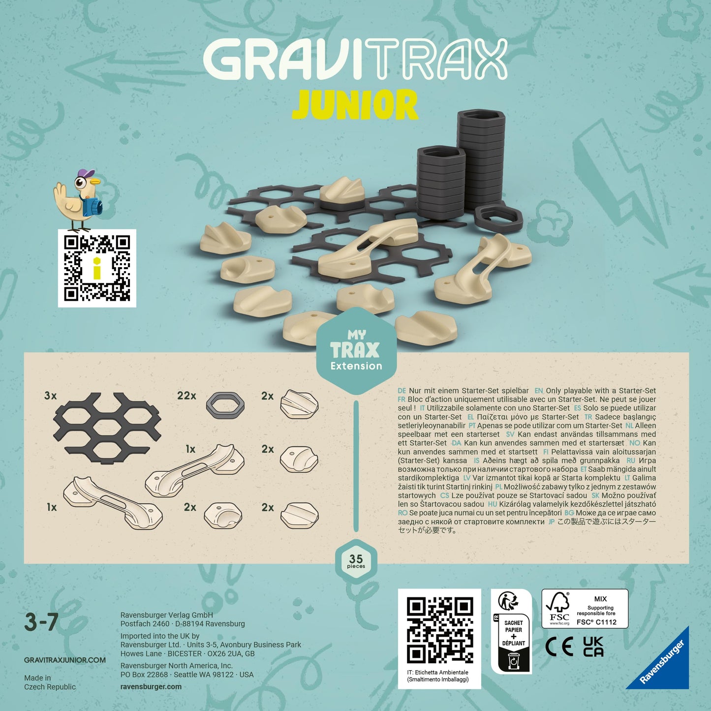 Ravensburger GraviTrax Extension Trax – Expandable Marble Run & STEM Toy for Kids 3+