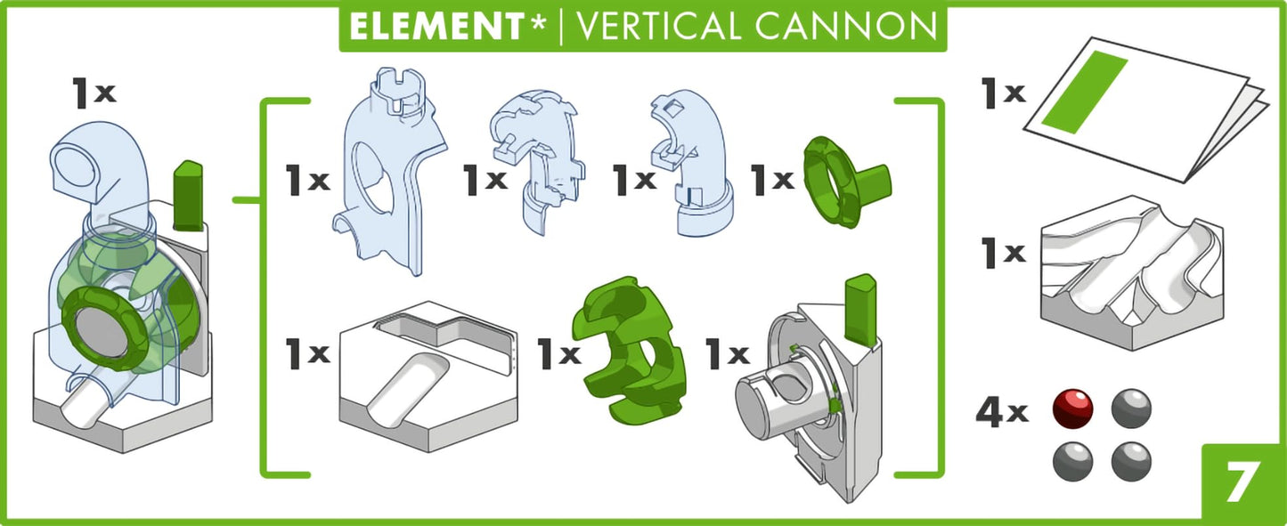 Ravensburger GraviTrax Vertical Cannon Extension – Marble Run & STEM Toy for 8+