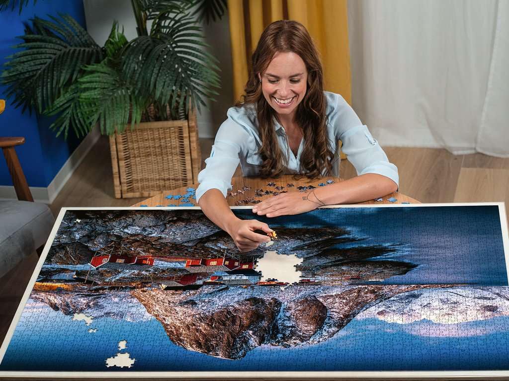Ravensburger Hamnoy, Lofoten 3000-Piece Puzzle for Adults – Premium Interlocking Fit & Durable Blueboard