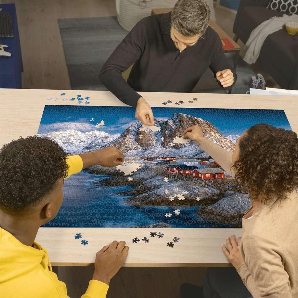 Ravensburger Hamnoy, Lofoten 3000-Piece Puzzle for Adults – Premium Interlocking Fit & Durable Blueboard