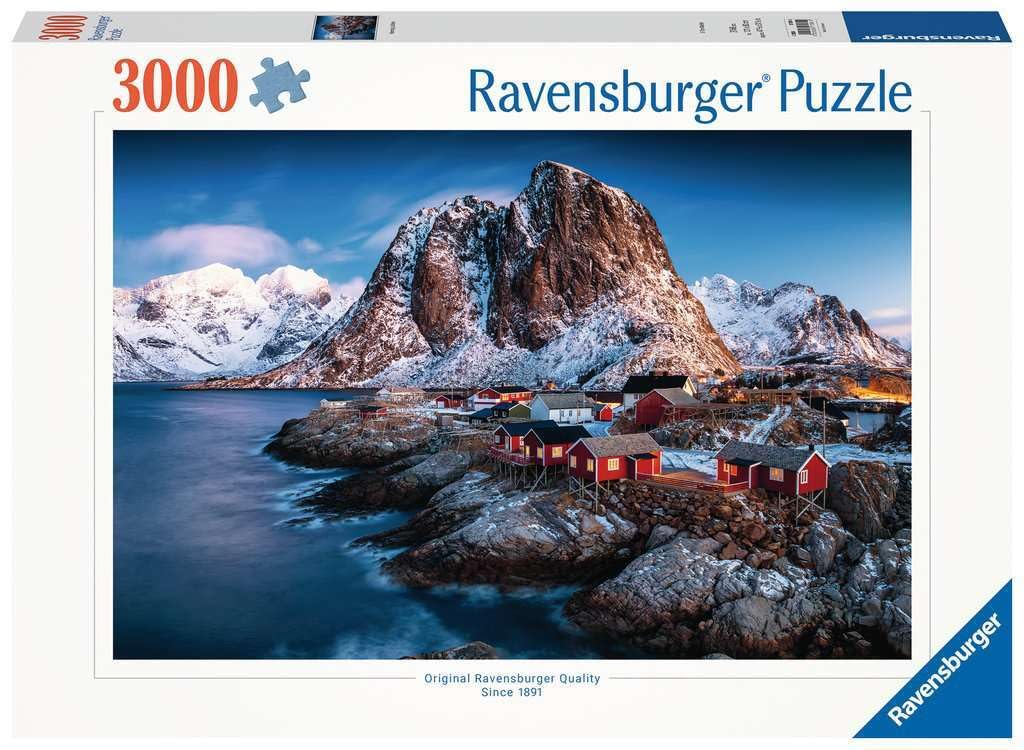 Ravensburger Hamnoy, Lofoten 3000-Piece Puzzle for Adults – Premium Interlocking Fit & Durable Blueboard
