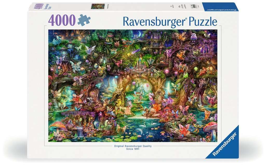 Ravensburger The Hidden World of Fairies 4000-Piece Puzzle – Premium Frameable Fantasy for Adults