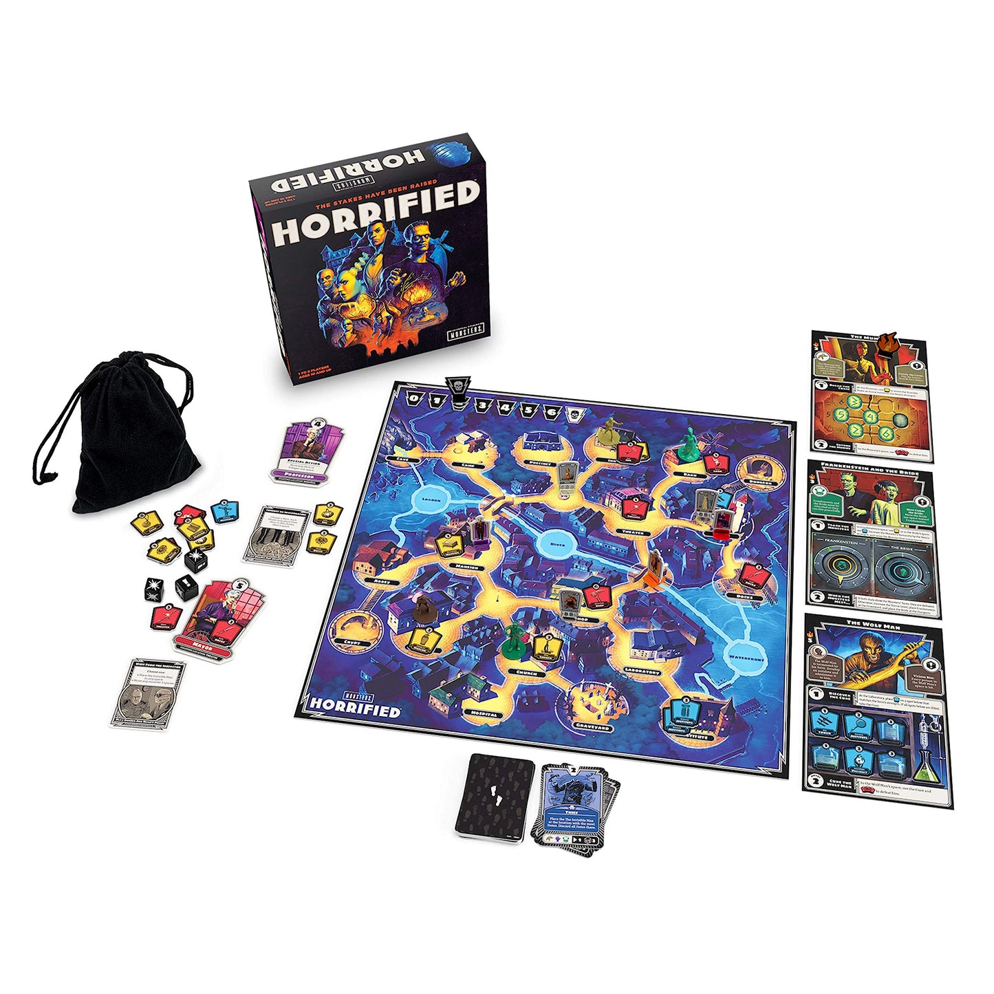 Ravensburger Horrified: Universal Monsters Co-op Board Game | 1-5 Players | Ages 10+