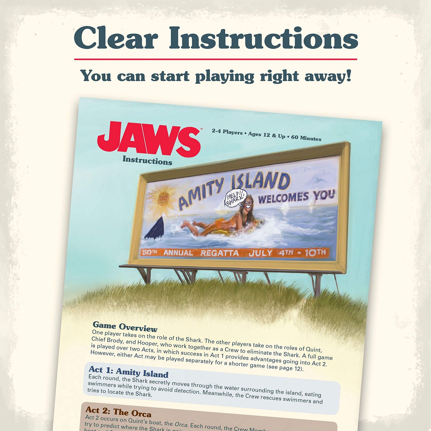 Ravensburger Jaws Board Game – Thrilling Strategy for 2-4 Players | Ages 12+