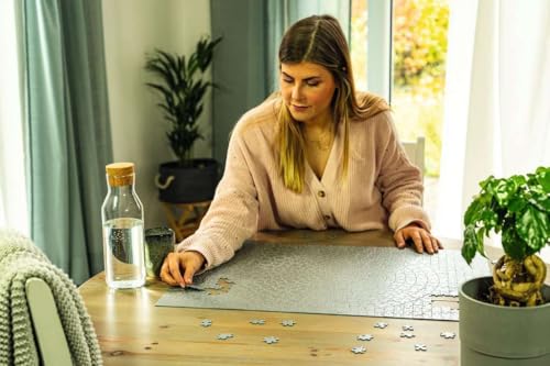 Ravensburger Krypt Silver 654-Piece Puzzle for Adults – Unique Pieces & Softclick Interlocking