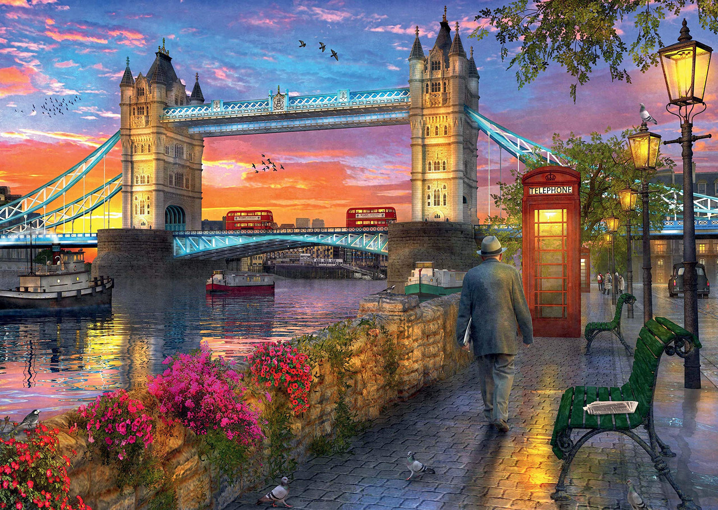 Ravensburger Tower Bridge of London at Sunset – 1000 Piece Jigsaw Puzzle for Adults & Kids 12+