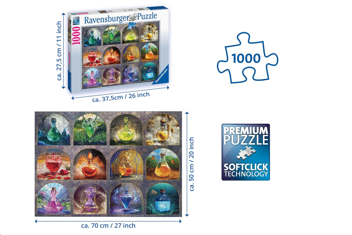 Ravensburger Magical Potions 1000-Piece Jigsaw Puzzle for Adults | Softclick Interlocking
