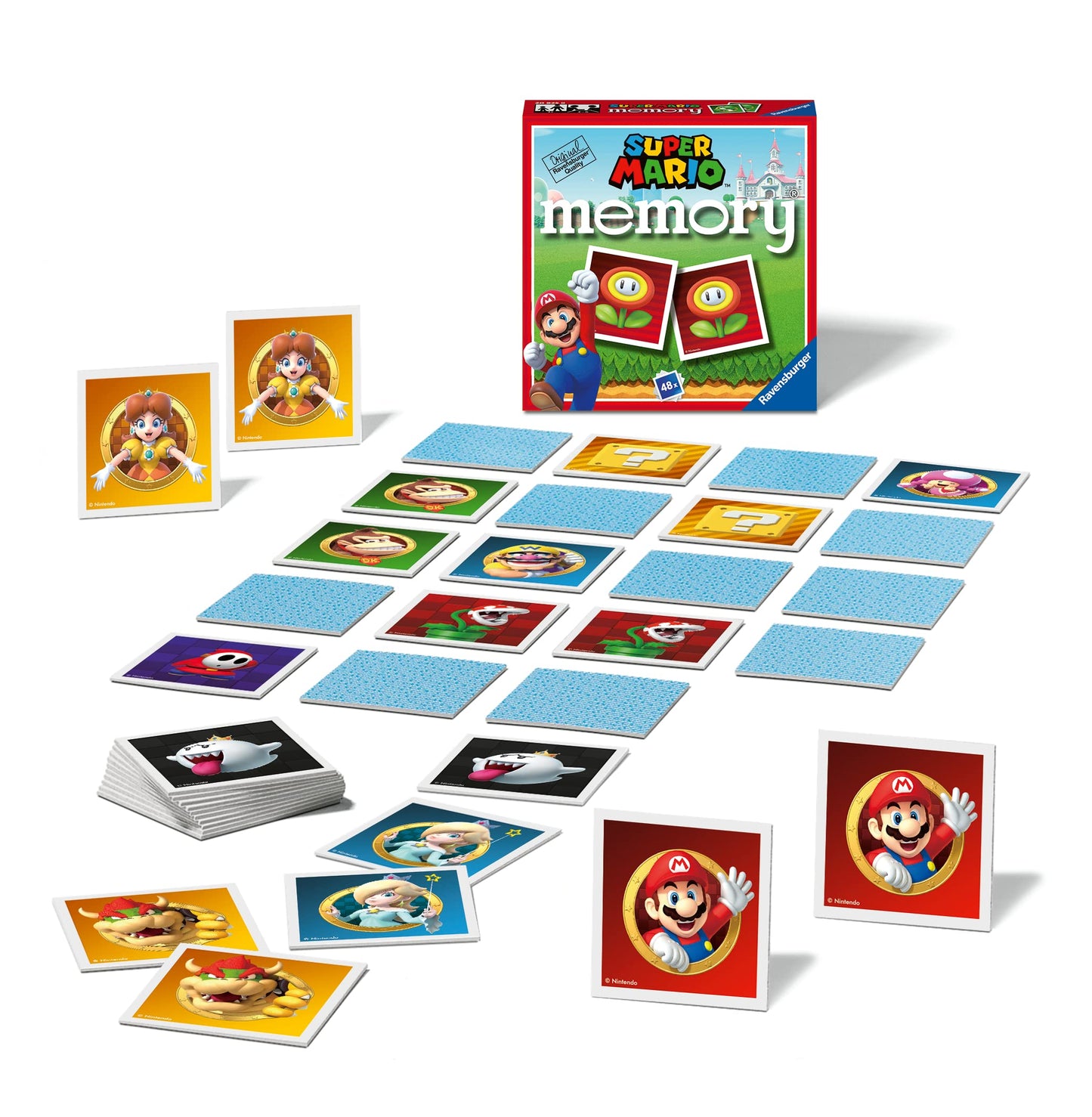 Ravensburger Memory Super Mario – Classic Memory Card Game for Kids 3+, 48 Cards, 2–6 Players | Italian Version