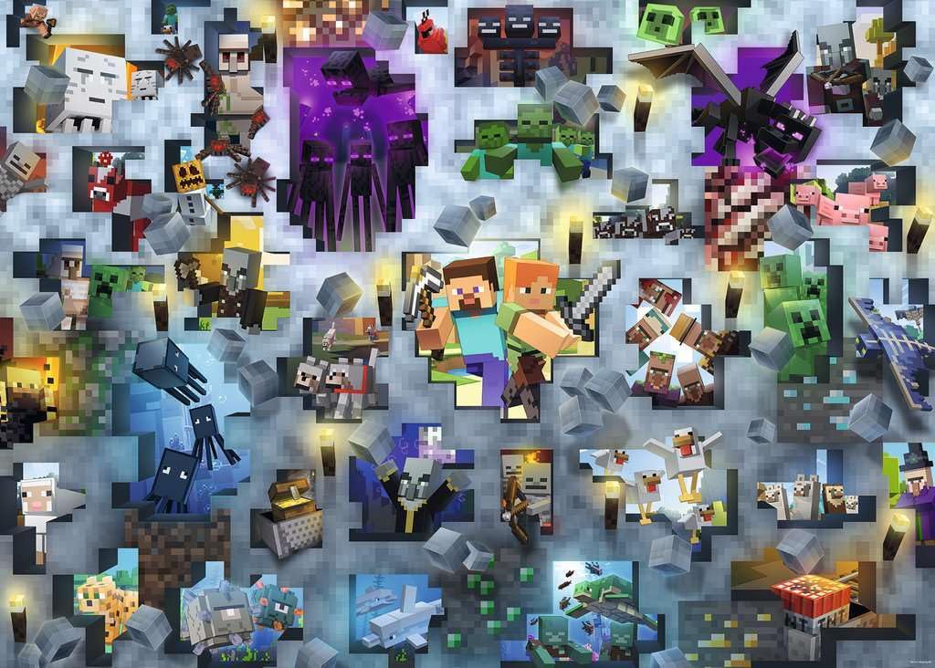 Ravensburger Minecraft 1000-Piece Jigsaw Puzzle | Softclick Technology | FSC-Certified