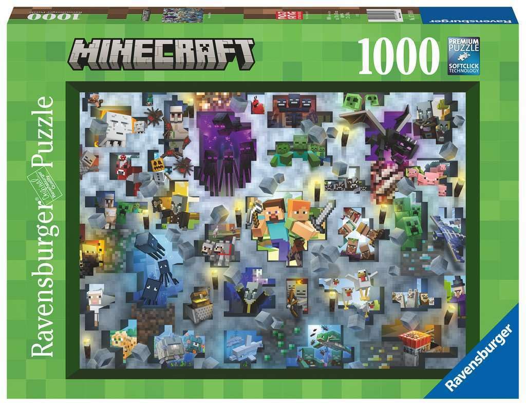 Ravensburger Minecraft 1000-Piece Jigsaw Puzzle | Softclick Technology | FSC-Certified