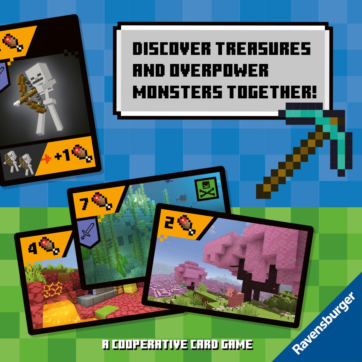 Ravensburger Minecraft Explorers: Cooperative Card Game for 2-4 Players (Ages 8+)