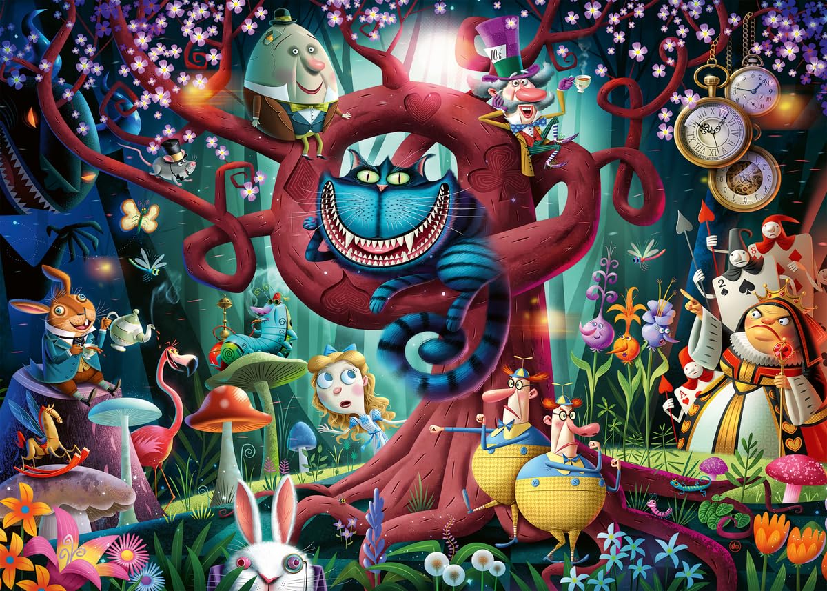 Ravensburger Most Everyone is Mad 1000 Piece Puzzle | Alice in Wonderland Theme | Softclick Quality