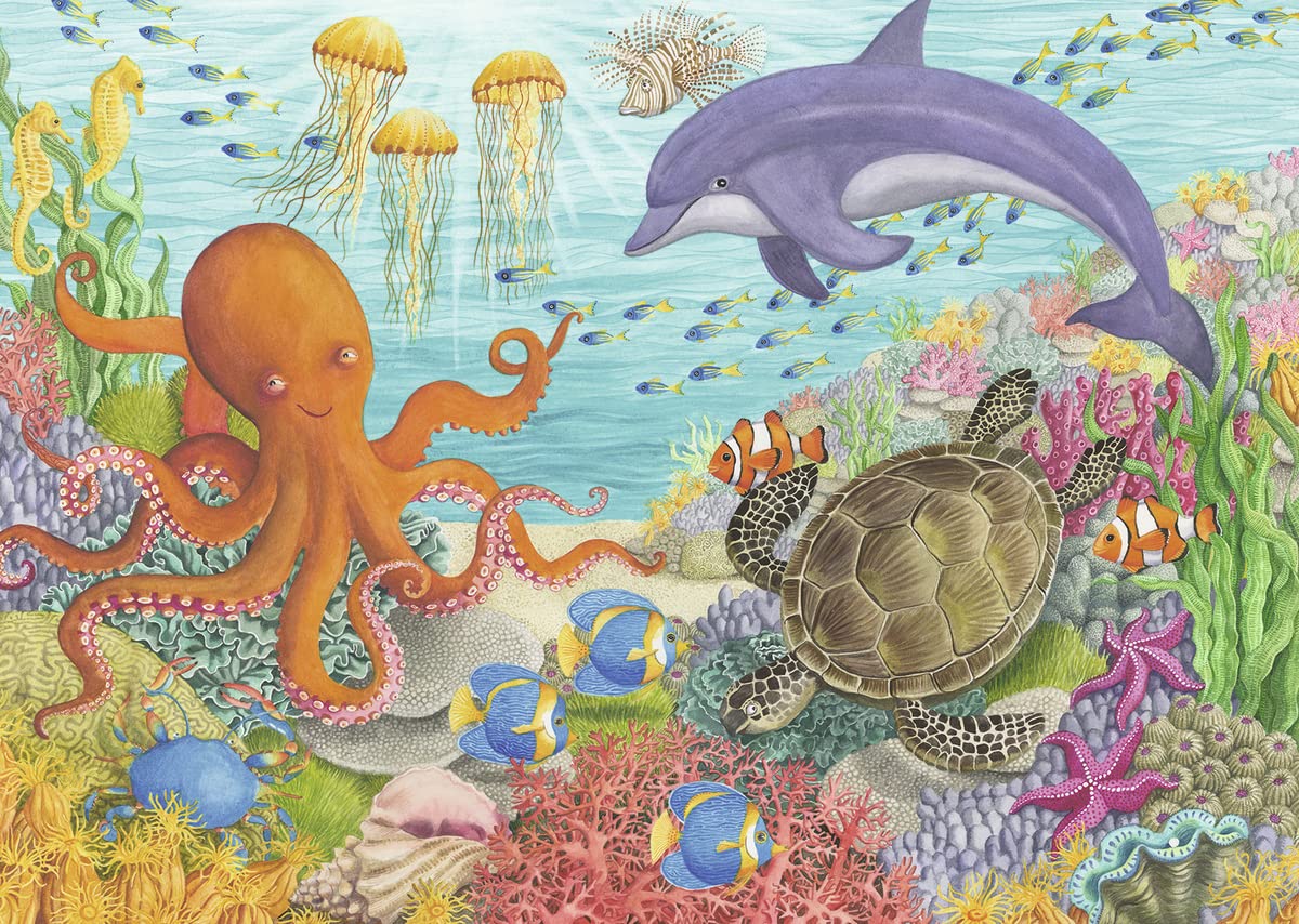 Ravensburger Ocean Friends 35-Piece Puzzle for Kids – Unique Pieces, Perfect Fit