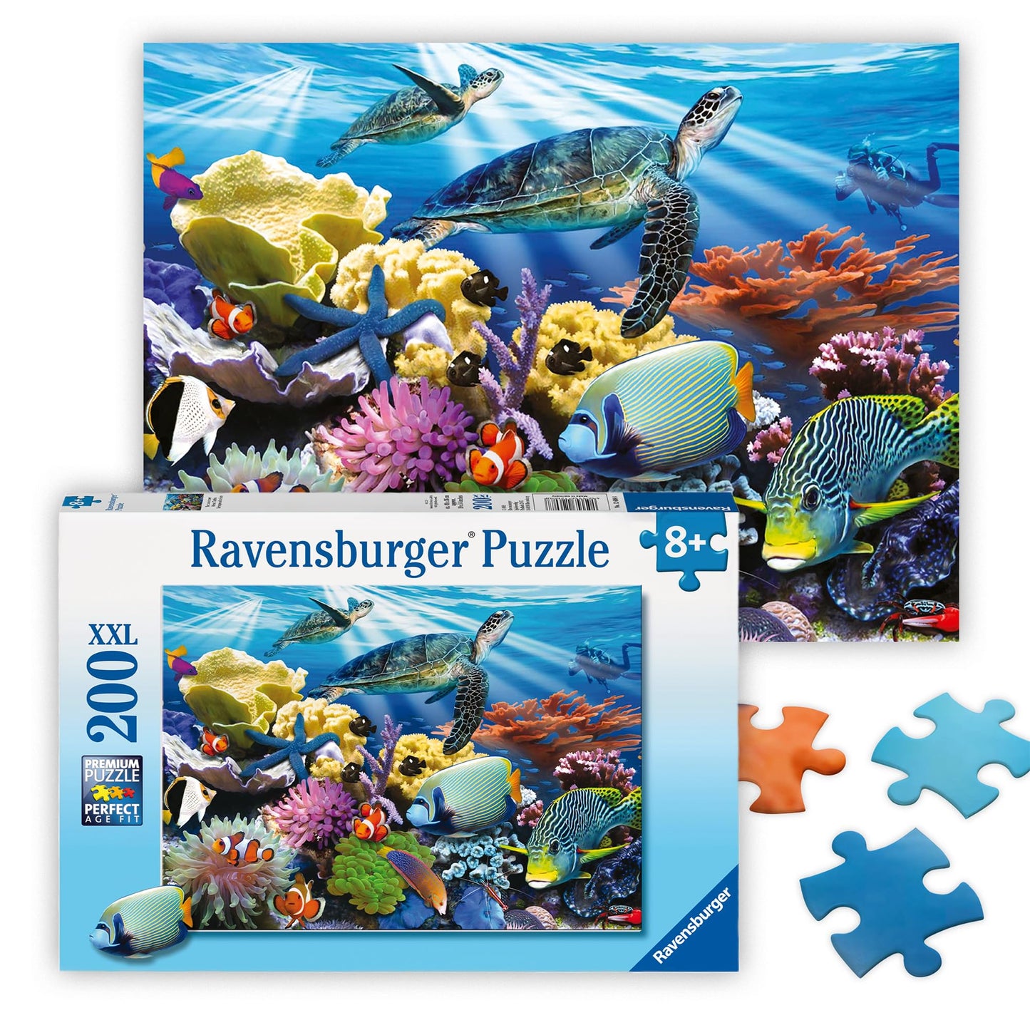 Ravensburger Ocean Turtles 200 Piece Puzzle | Screen-Free Family Fun