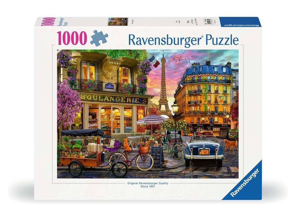Ravensburger Paris at Dawn 1000-Piece Jigsaw Puzzle – Frameable Sunrise in Historic Paris