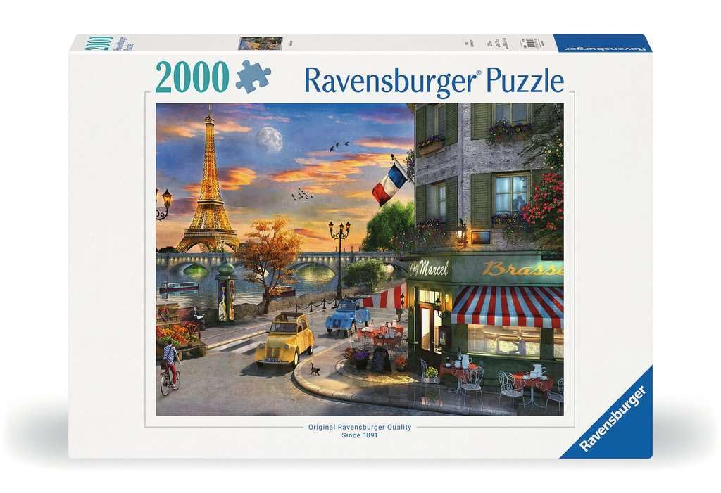 Ravensburger Paris Sunset 2000-Piece Jigsaw Puzzle – Eiffel Tower Skyline, Premium Quality
