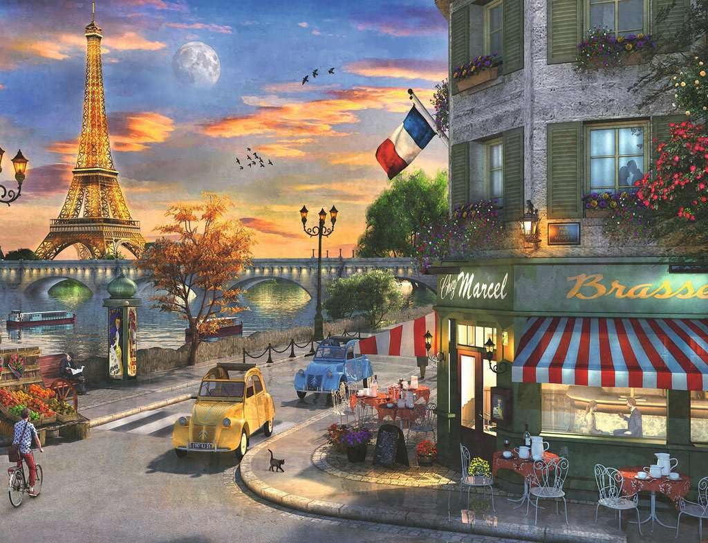 Ravensburger Paris Sunset 2000-Piece Jigsaw Puzzle – Eiffel Tower Skyline, Premium Quality