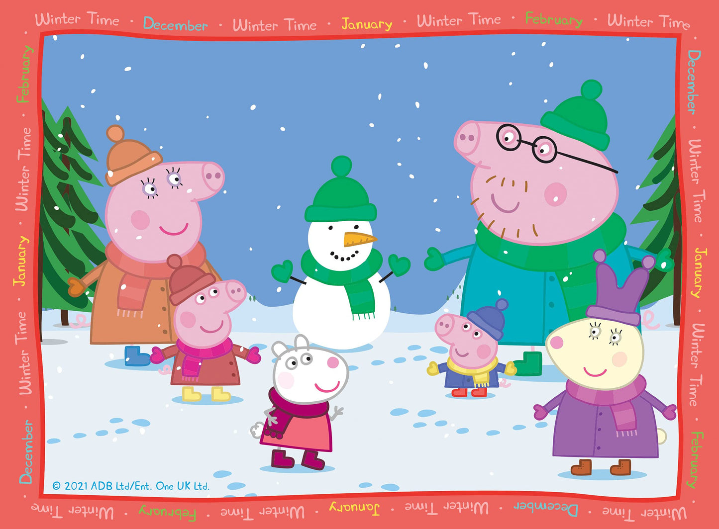 Ravensburger Peppa Pig Four Seasons Puzzles - 4-in-Box (12-24 Pieces) for Ages 3+