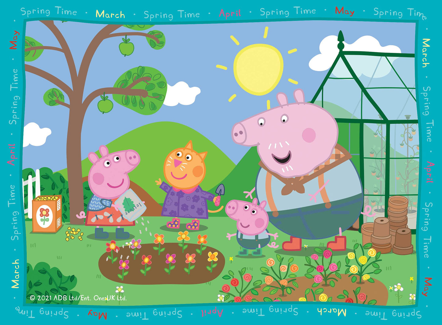 Ravensburger Peppa Pig Four Seasons Puzzles - 4-in-Box (12-24 Pieces) for Ages 3+