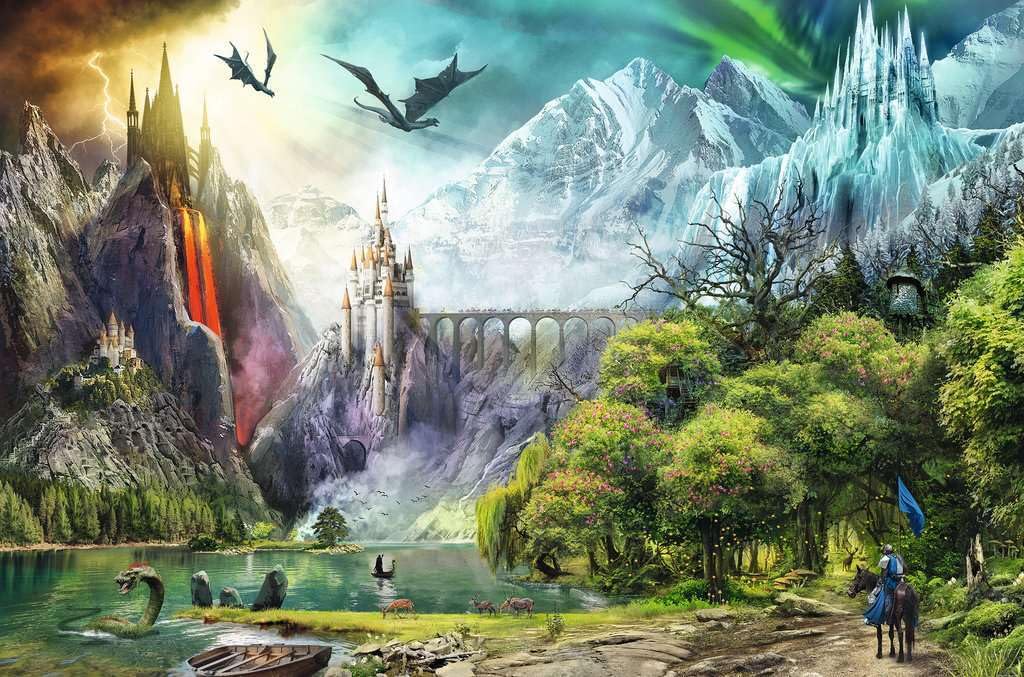 Ravensburger Reign of Dragons 3000-Piece Jigsaw Puzzle – Premium Fantasy Adventure