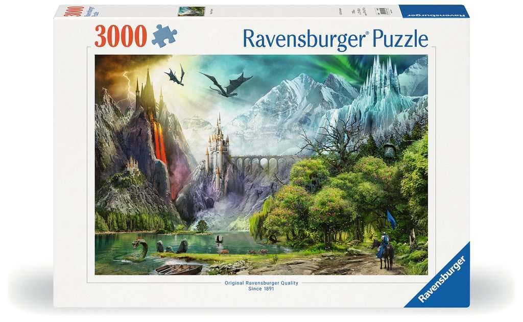 Ravensburger Reign of Dragons 3000-Piece Jigsaw Puzzle – Premium Fantasy Adventure