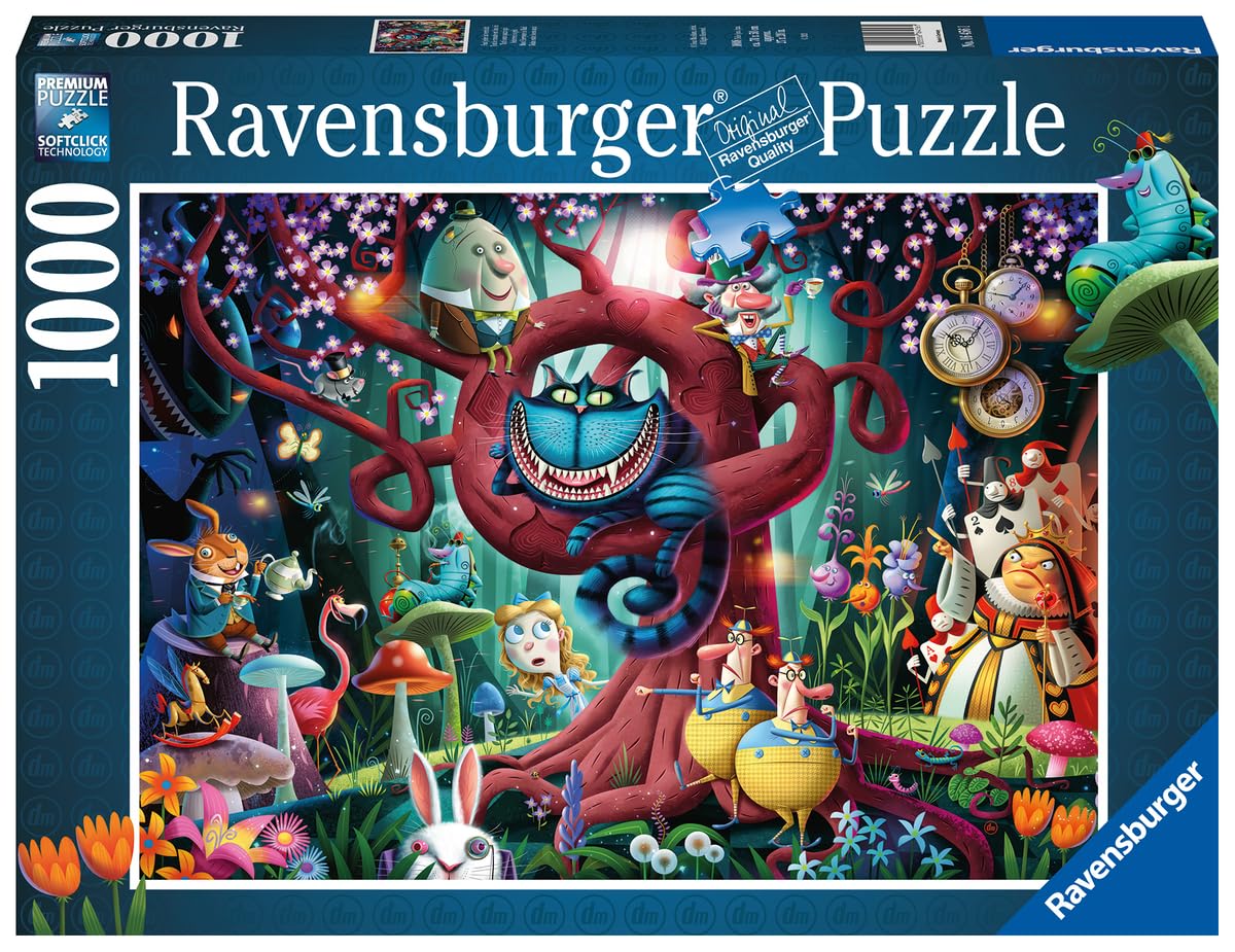 Ravensburger Most Everyone is Mad 1000 Piece Puzzle | Alice in Wonderland Theme | Softclick Quality