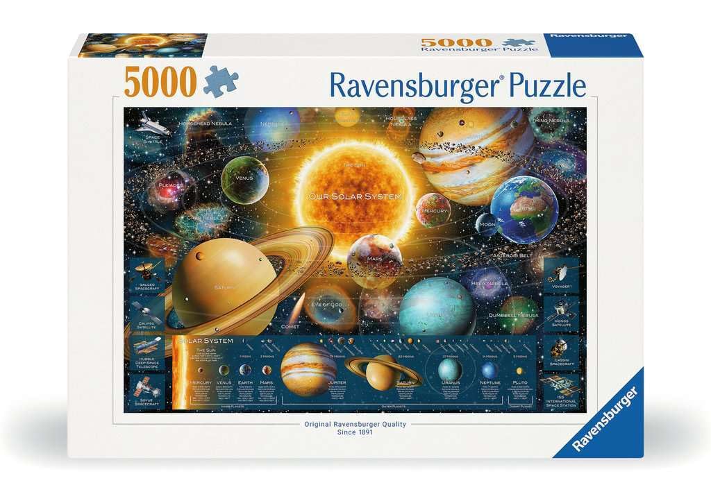Ravensburger Space Odyssey 5000-Piece Jigsaw Puzzle | Premium Frameable Solar System Artwork