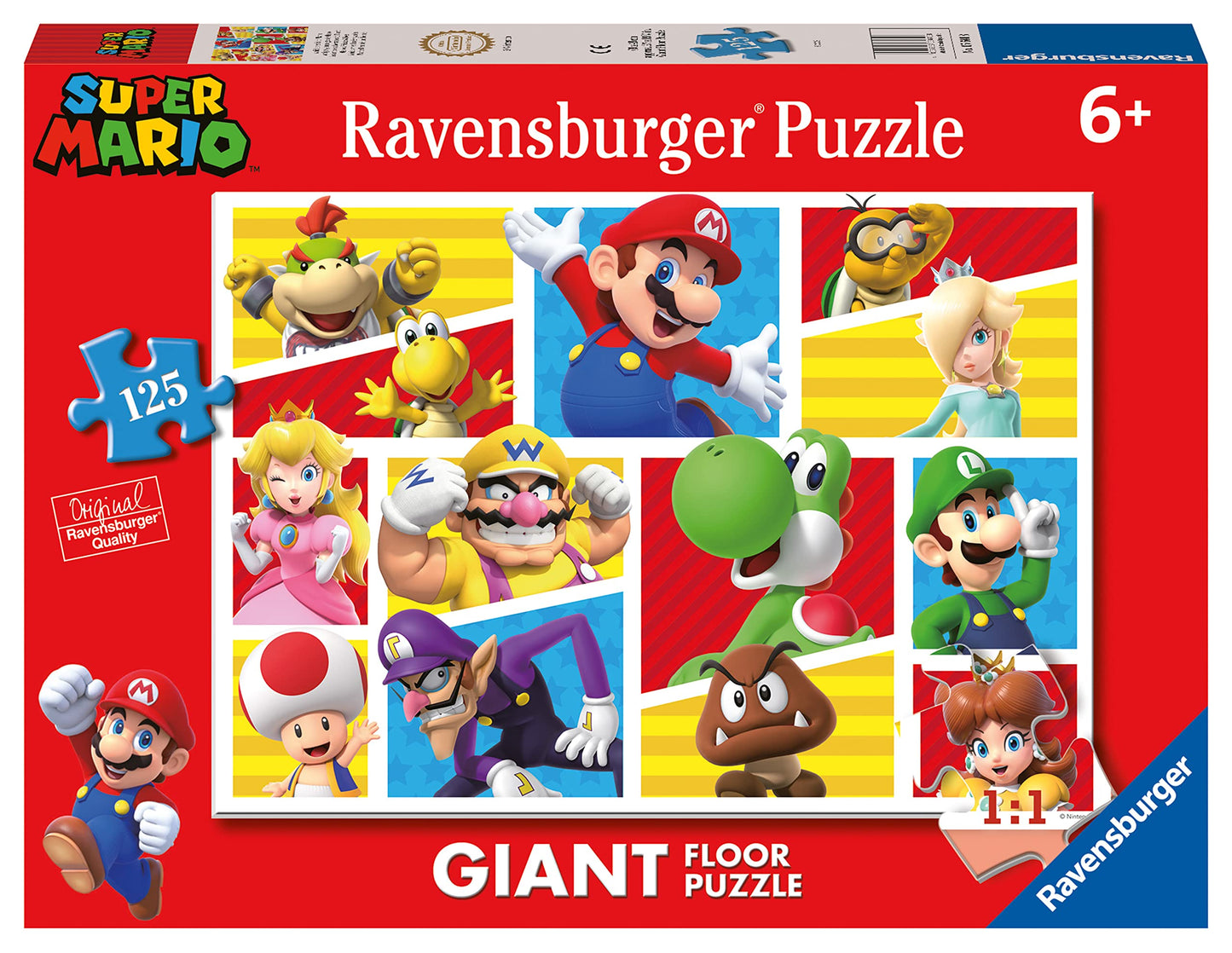 Ravensburger Super Mario Giant Puzzle – 125 Pieces, 70x50 cm | Gift Idea for Kids 6+
