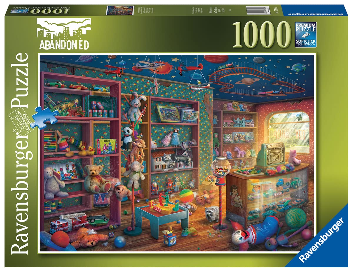 Ravensburger Tattered Toy Store Puzzle – 1000 Pieces, Softclick Fit, Nostalgic Imagery