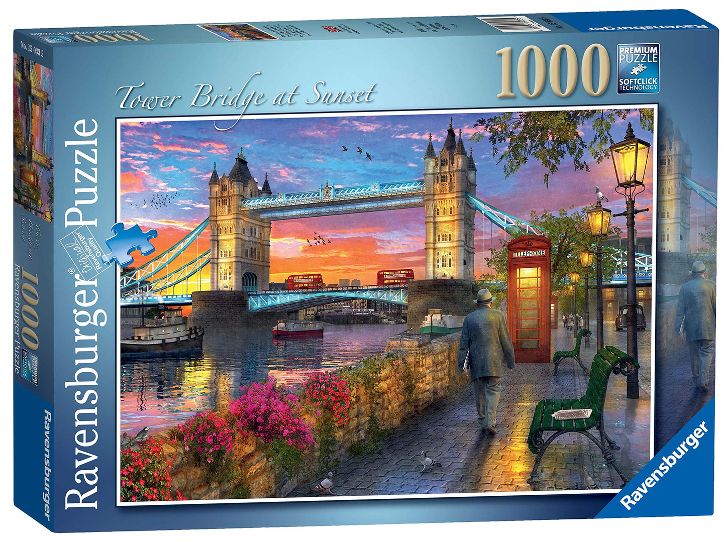 Ravensburger Tower Bridge of London at Sunset – 1000 Piece Jigsaw Puzzle for Adults & Kids 12+