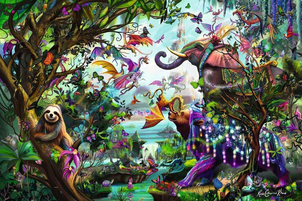 Ravensburger Tropical Dragons 4000-Piece Jigsaw Puzzle – Premium Quality, Frameable Artwork for Adults