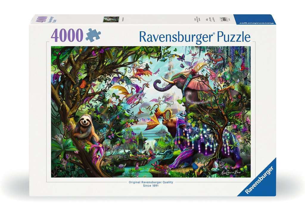 Ravensburger Tropical Dragons 4000-Piece Jigsaw Puzzle – Premium Quality, Frameable Artwork for Adults