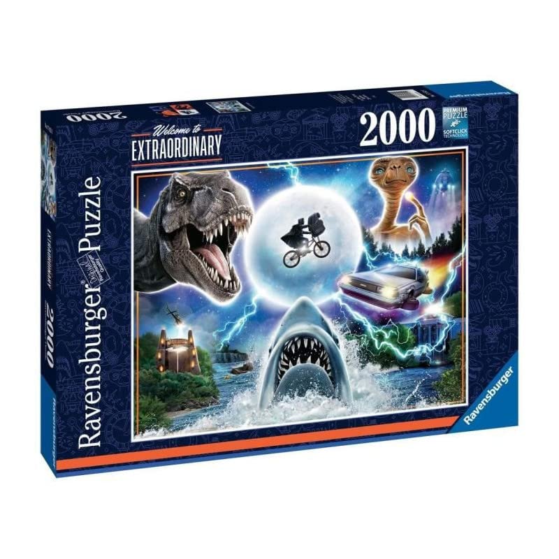 Ravensburger Universal Amblin Entertainment 2000-Piece Jigsaw Puzzle – Bold Colors & Movie Classics